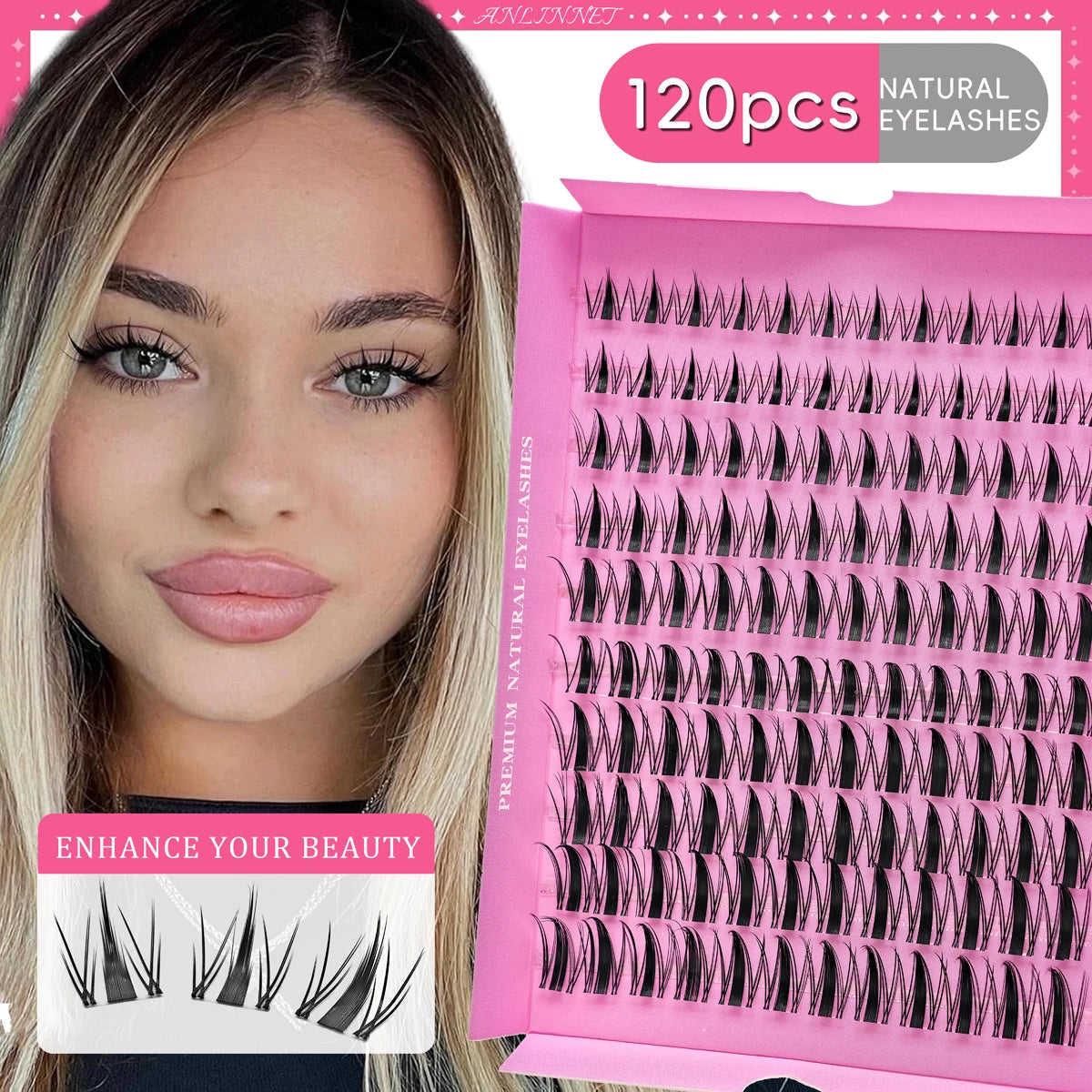 DIY Clusters Lash 10-18Mm(Mix) Fluffy Lash Clusters for Self Application Makeup Individual Eyelash Extensions Natural Look
