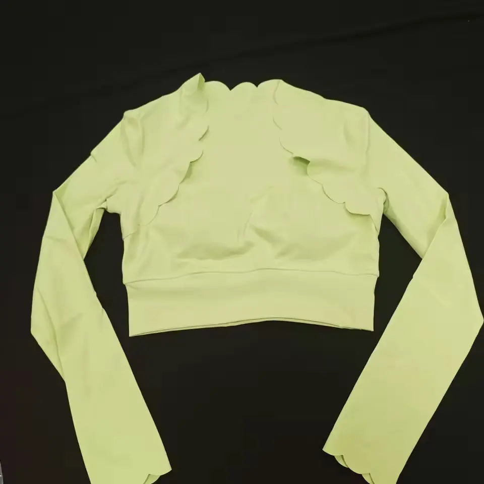 Women's Square Neck Long Sleeve Activewear Set