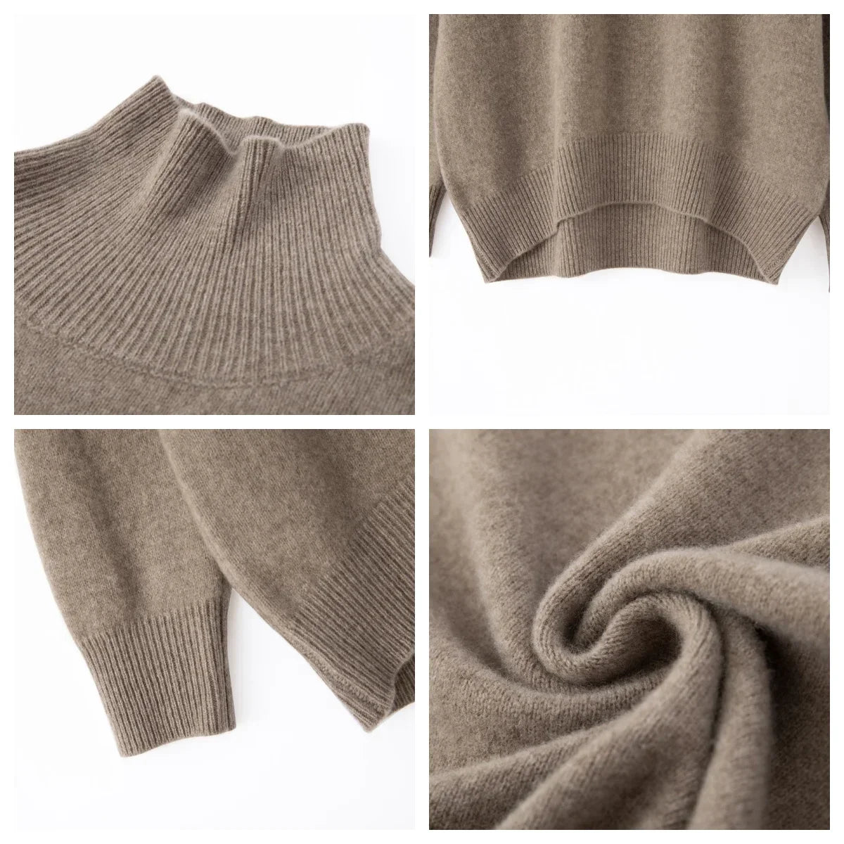 Women's Oversized Turtleneck Knit Sweater