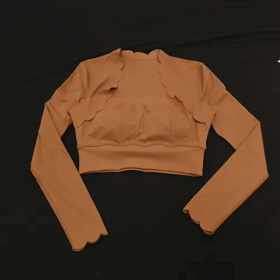 Women's Square Neck Long Sleeve Activewear Set