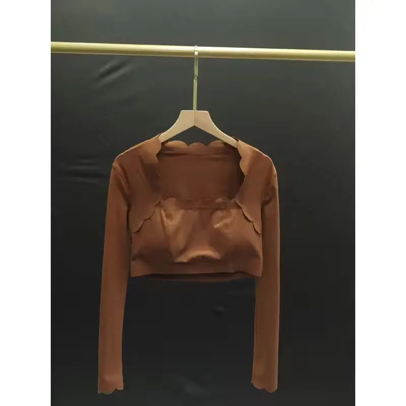 Women's Square Neck Long Sleeve Activewear Set