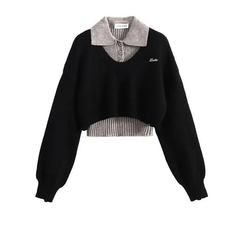 Women's Two-Piece Knit Sweater & Vest Set