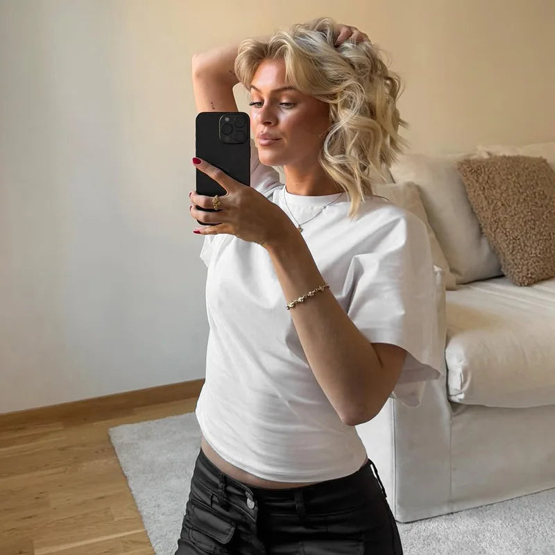 Women's Cropped Corset T-Shirt
