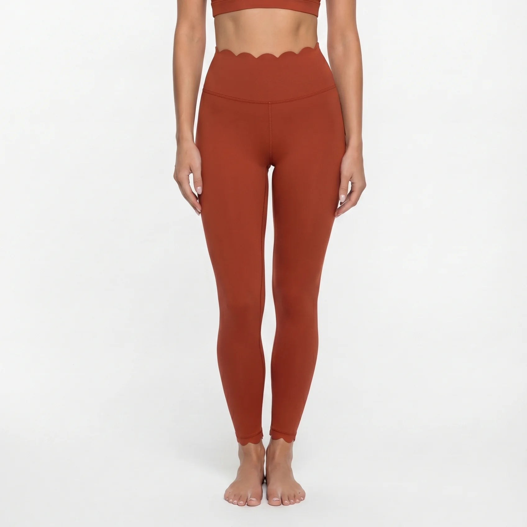 Women's Square Neck Long Sleeve Activewear Set