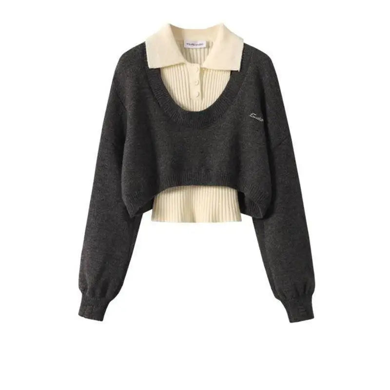 Women's Two-Piece Knit Sweater & Vest Set