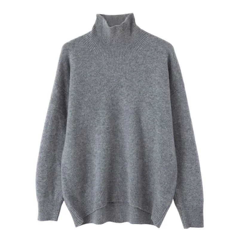 Women's Oversized Turtleneck Knit Sweater