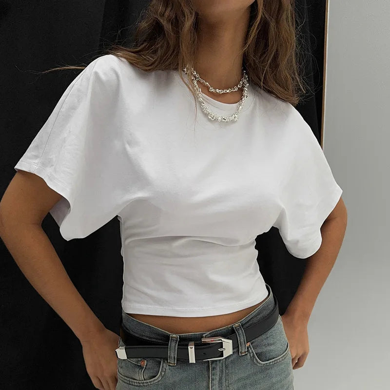 Women's Cropped Corset T-Shirt