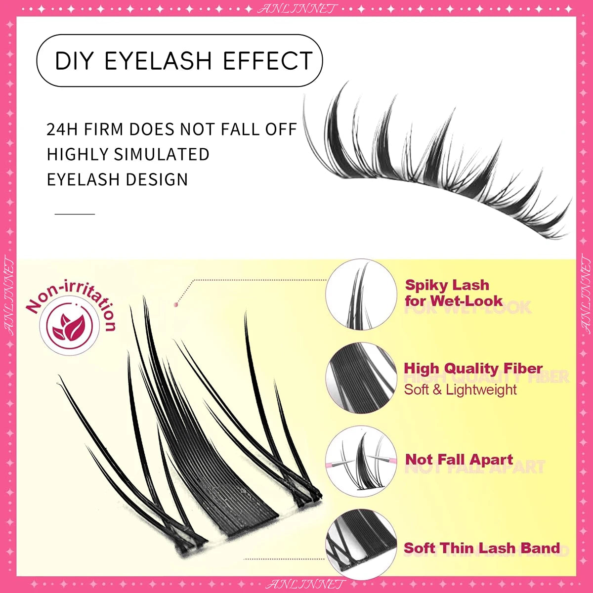DIY Clusters Lash 10-18Mm(Mix) Fluffy Lash Clusters for Self Application Makeup Individual Eyelash Extensions Natural Look